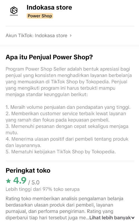 Visual Sesi Live Belanja Toko Resmi TikTok Indonesia